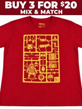 Dungeons & Dragons Cinnamon Red Gold Graphic T-Shirt 2XL Loot Crate Exclusive